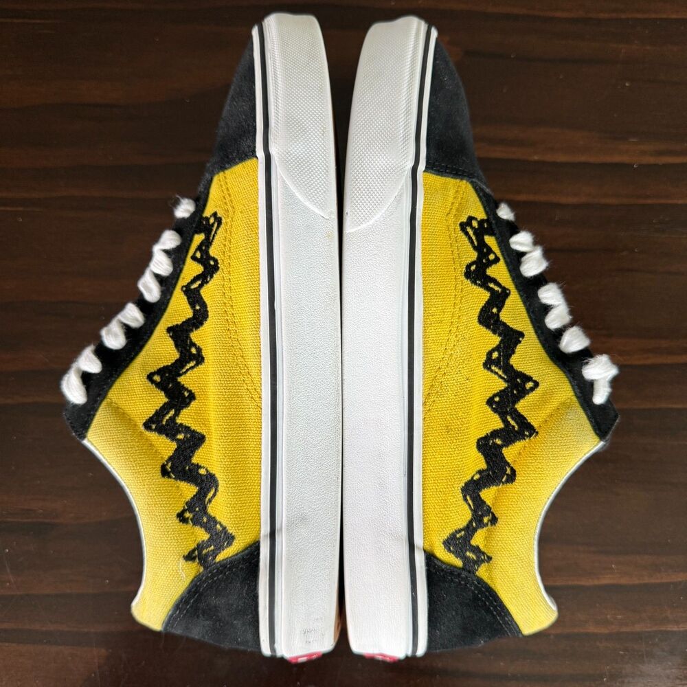Vans Yellow and Black Low-Top Athletic Sneakers - Picture 6 of 11